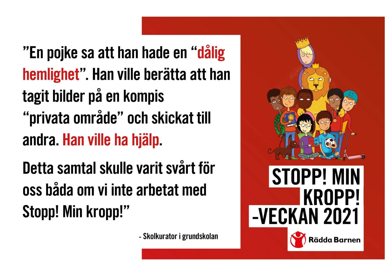Stopp! Min kropp! – skolmaterial | Elevhälsan